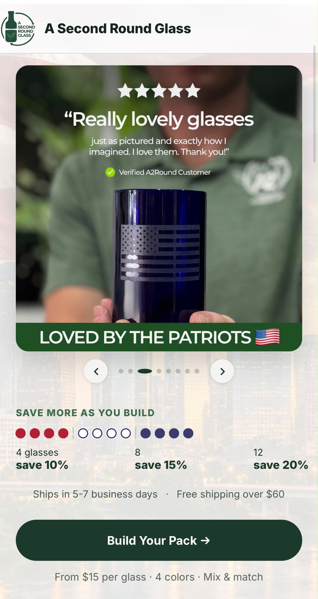 A Second Round Glass customer review and bundle offer